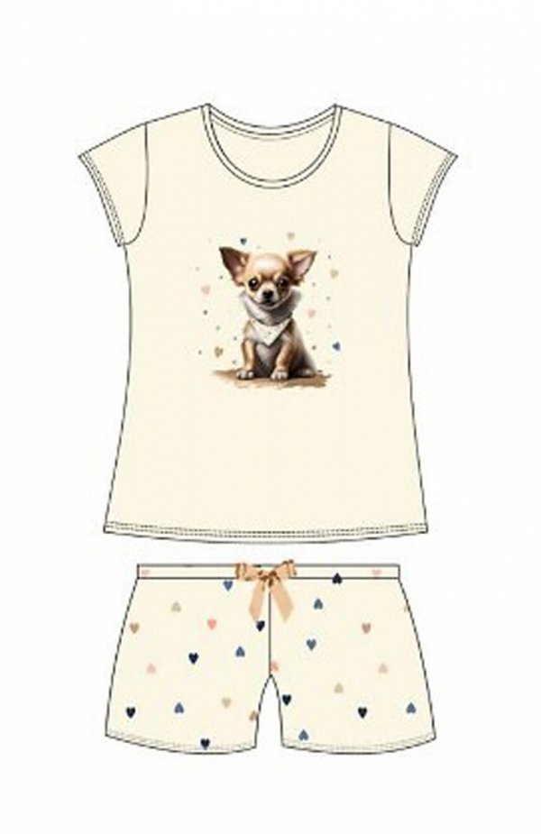 Cornette Young Girl 788/108 Chihuahua piżama dziewczęca 