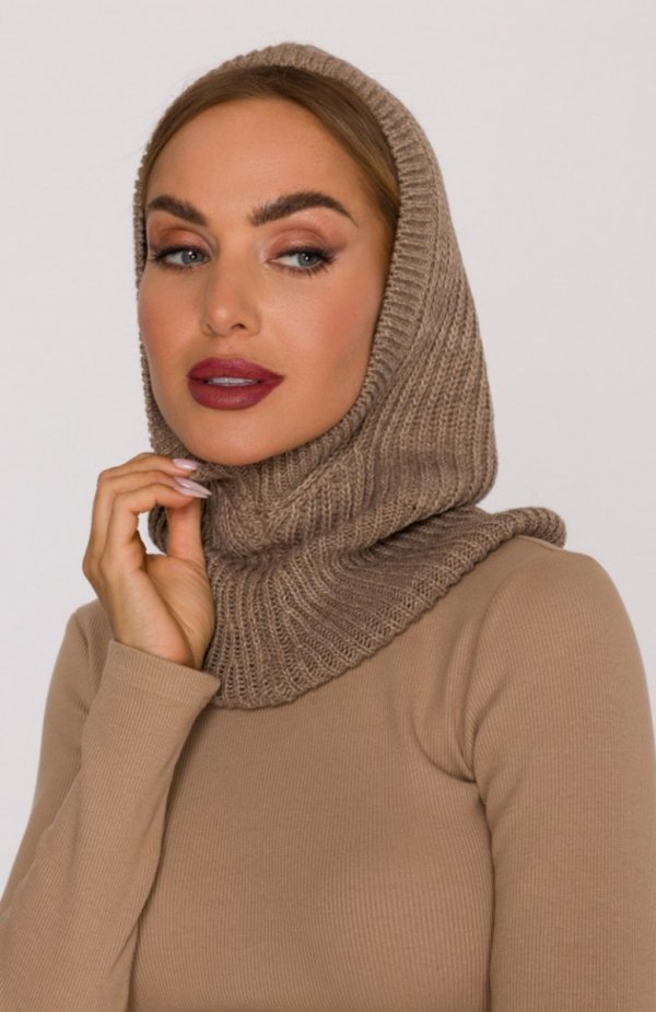 Moe balaklawa damska beżowa M899 