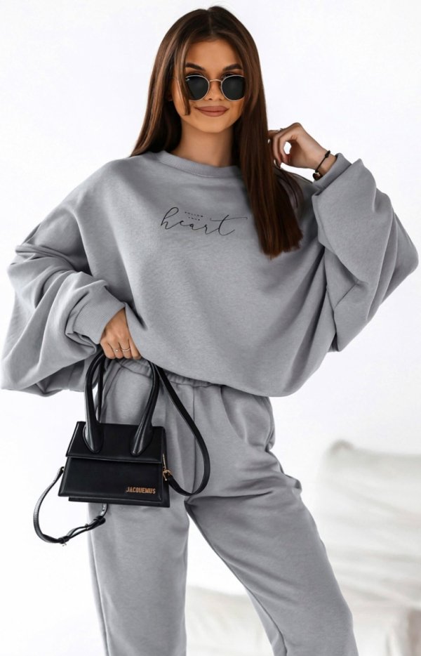 Dres Heart – oversizowa bluza i spodnie z szeroką gumą w pasie-1