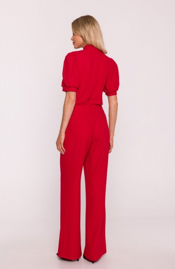 Stylove S421 kombinezon z wiązaną kokardą czerwony tył