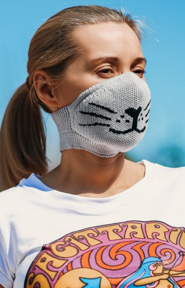 Maseczka z jonami srebra i filtrem grey cat