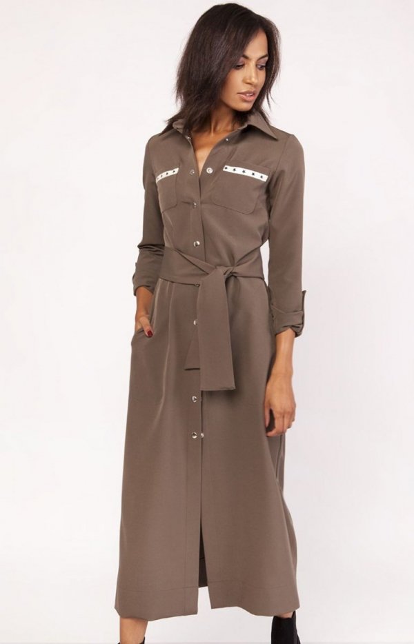 Lanti SUK157 sukienka khaki