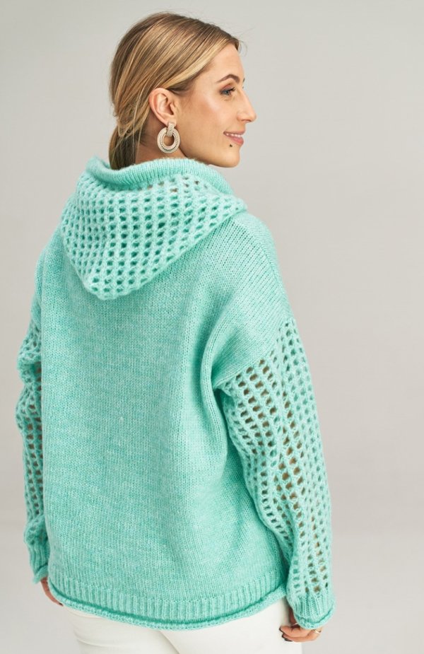 Figl M996 mięta sweter damski tył