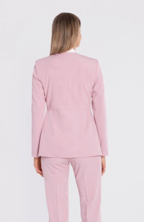 Stylove S432 marynarka z ozdobną kokardą liliowa tył
