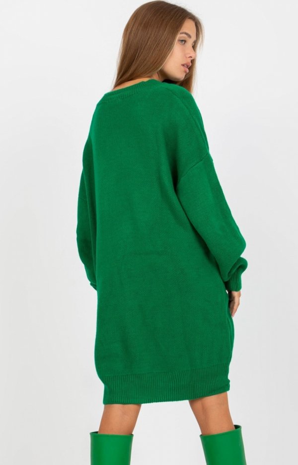 Merribel oversizowy sweter 0341.38P zielony tył