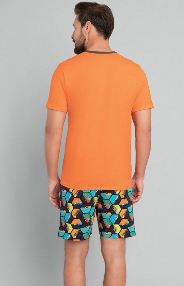Italian Fashion Komiks piżama orange tył
