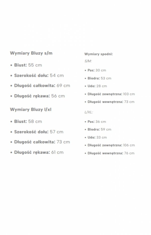 Dwuczęściowy komplet dresowy Suwak