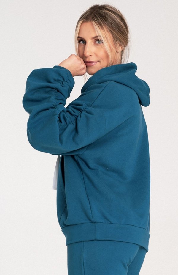 Figl M1055 niebieska bluza damska tył