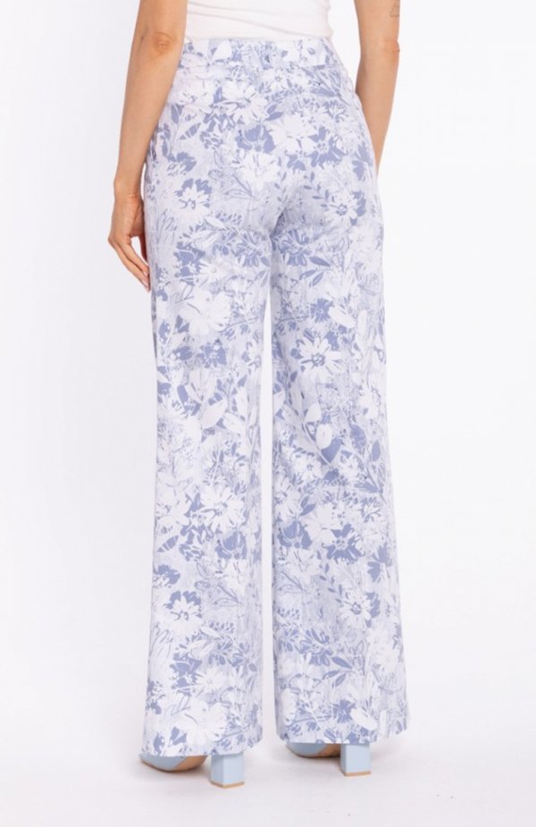 Moe szerokie spodnie we wzór na nape M911/1 tył