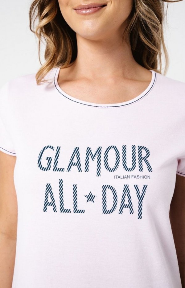 Italian Fashion Glamour koszula nocna różowa-1