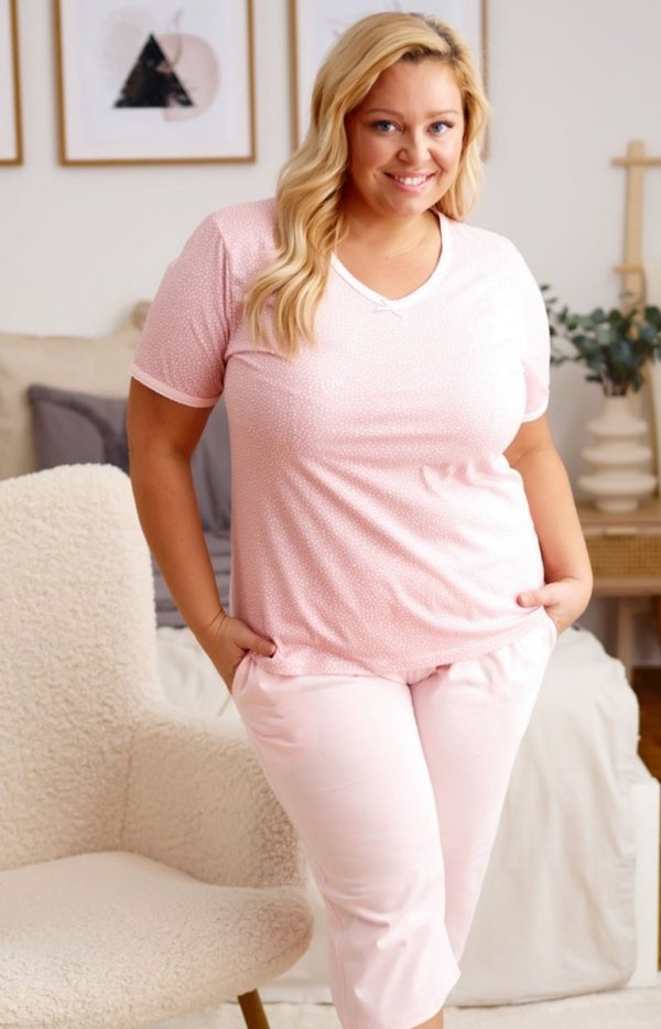 Doctor Nap PB.5158 piżama plus size różowa