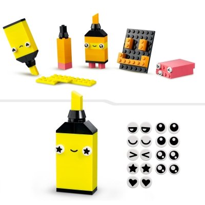 LEGO Classic 11027 Kreatywna Zabawa Neonowymi Kolorami Koła 333 Klocki 5+