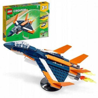 LEGO Creator 31126 Odrzutowiec Naddźwiękowy 3w1 Helikopter Motorówka 7+