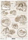 Vintage Angels - vintage anioły, ozdobne ramki, nuty*Vintage Angels - vintage angels, decorative frames, notes*Vintage Angels - Vintage-Engel, dekorative Rahmen, Notizen*Vintage Angels - ángeles vintage, marcos decorativos, notas