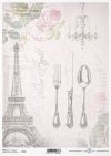 Paryż, wieża Eiffla, kwiaty, Vintage, sztućce, nóż, widelec, łyżka, łyżeczka, pałac, retro, żyrandol, bon appetit, R710, Paris, Eiffel Tower, flowers, Vintage, cutlery, knife, fork, spoon, spoonful, palace, chandelier, Paris, Eiffelturm, Blumen, Besteck, 