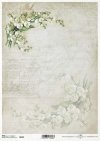Seria Flower Post - White, Kwiatowa Poczta w bieli, konwalie, nuty, kolaż*Flower Post Series - White, Flower Post in White, lily of the valley, notes, collage