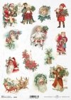 vintage, retro, Christmas, Santa Claus, Father Christmas, Grandfather Frost, presents, children, sleigh, sled, reindeer, Vintage, Retro, Weihnachten, Weihnachtsmann, Väterchen Frost, Geschenke, Kinder, Schlitten