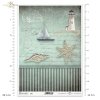 motywy marynistyczne, lato, wakacje, latarnia morska, żaglówka, łódka, muszla, rozgwiazda, list, pocztówka, paski, R939, maritime theme, summer, holiday, lighthouse, sailboat, boat, shell, starfish, letter, postcard, stripes, maritimes Thema, Sommer, Urla