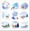 Set von Papieren für Scrapbooking SLS-022 ''Wintertiere''' ---- PREISREDUZIERTES PRODUKT