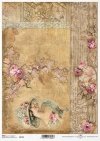 Decoupage de papel vintage, señora, pared, encaje*Винтажная декупаж бумаги, леди, стена, кружева*Vintage Papier Decoupage, Dame, Wand, Spitze