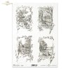 vintage, wieś, las, pole, zwierzęta leśne, zwierzęta gospodarskie, wiosna, kury, sarny, ptaki, gniazdo, króli, króliki, zając, zające, village, forest, field, forest animals, farm animals, spring, chickens, deer, birds, nest, rabbits, hares, Dorf, Wald