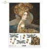kobieta, kobiety, Klimt, sztuka, złoto, biżuteria, kamienie szlachetne, moda, mozaika, ważka, wazki, secesja, motywy secesyjne, Art Nouveau motifs, Inspired by Klimt, kwiaty 3D, 3D efekt, woman, women, Klimt, art, gold, jewellery