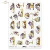 retro, vintage, Wielkanoc, wiosenne kwiaty, fiołek, fiołki, wielkanocne kurczaki, kurczaczki, pisklaki, kura, kury, koszyczki, koszyki, bazie wielkanocne, easter, spring flowers, violets, easter chickens, chicks, hens