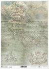 decoupage de papel viejo mapa, navegación*decoupage papír staré mapy, plachtění*Decoupage Papier alte Karte, Segeln