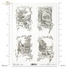 vintage, wieś, las, pole, zwierzęta leśne, zwierzęta gospodarskie, wiosna, kury, sarny, ptaki, gniazdo, króli, króliki, zając, zające, village, forest, field, forest animals, farm animals, spring, chickens, deer, birds, nest, rabbits, hares, Dorf, Wald