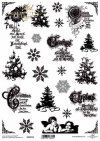 Papel scrapbooking vintage, árboles de navidad, cupidos, vacaciones, inscripciones*Vintage Scrapbooking Papier, Weihnachtsbäume, Amoren, Feiertage, Inschriften*Винтажная бумага для скрапбукинга, елки, амуры, праздники, надписи