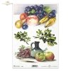 still life: grapes, bananas, apples, pears, berries
