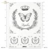 Retro, Vintage, czar dawnych przedmiotów, wieńce, wieniec, korona, motyl, home sweet home, R518, Retro, Vintage, charm of old objects, wreaths, wreath, crown, butterfly, home sweet home, Retro, Vintage, Charme alter Gegenstände, Kränze, Kranz, Krone, Schm
