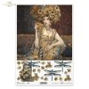 kobieta, kobiety, Klimt, sztuka, złoto, biżuteria, kamienie szlachetne, moda, mozaika, ważka, wazki, secesja, motywy secesyjne, Art Nouveau motifs, Inspired by Klimt, kwiaty 3D, 3D efekt, woman, women, Klimt, art, gold