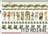 Papier decoupage Vintage*świąteczne szlaczki*długie koronki*aniołki