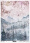 Papel decoupage con vista a la montaña*Decoupage-Papier mit Blick auf die Berge*Декупаж с видом на горы