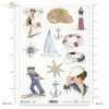 motywy marynistyczne, lato, wakacje, dziecko, dzieci, kobieta, kobiety, strój marynarski, morze, muszla, muszle, żaglówka, łódka, latarnia morska, koło ratunkowe, kotwica, róża wiatrów, rozgwiazda, R950, maritime theme, summer, holiday, child, children, w