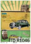 Papier ryżowy stare auta, podróże po Stanach*Rice paper old car, traveling around the United