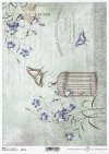 mariposas de papel decoupage, jaula de pájaros*Decoupage Papier Schmetterlinge, Vogelkäfig