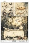 Filiżanka, zastawa stołowa, dziewczynka na filiżance, Alicja, zegar, baśniowa kompozycja*Cup, tableware, girl on cup, Alice, clock, fairy tale composition*Tasse, Geschirr, Mädchen auf Tasse, Alice, Uhr, Märchenkomposition*Taza, vajilla, niña sobre taza, A