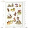 Wielkanoc, króliki, zające, kwiatki, wiosna, jajka, pisanki, R285