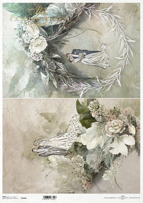 Afrikanische Mädchen Reispapier - 6 Blatt Decoupage Papier 20x26,5cm | Für Collagen, Karten & Mixed Media | Natürlich & Säurefrei