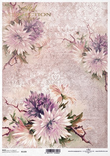 Rice paper R1188 - Paper for decoupage flowers