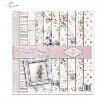 Set von Papieren für Scrapbooking SLS-089 Floral Shabby Chic
