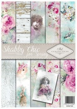 Set von Papieren für Scrapbooking SCRAP-054 ''Shabby Chic für den Frühling''