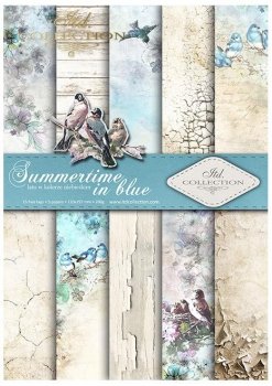 Set von Papieren für Scrapbooking SCRAP-046 ''Summertime in blue''''