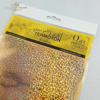 Metallische Folie Termoton - Glitzergold-Metallfolie