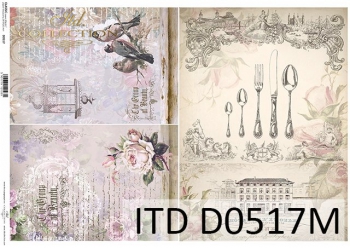 Decoupage paper ITD D0517M