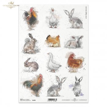 Papel de arroz para decoupage R1686