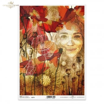 Papel de arroz para decoupage R2074