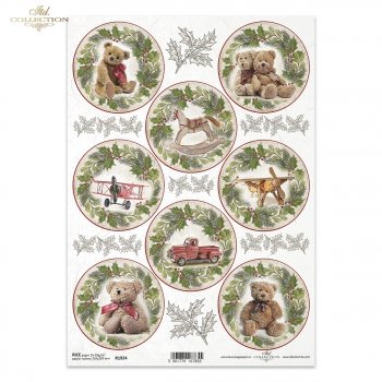 Papel de arroz para decoupage R1924
